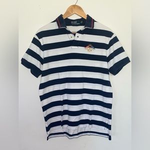 Polo Ralph Lauren Embroidery Custom Fit Striped Polo Size Large